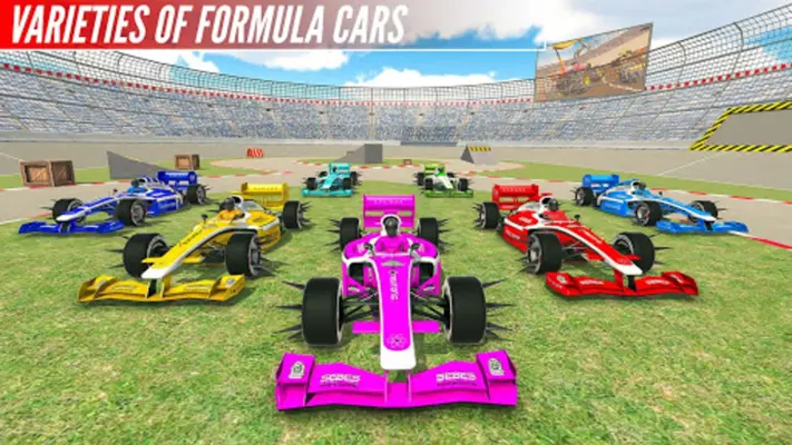 Formula Car Crash Derby  Demolish Car Games 2020 android App screenshot 0